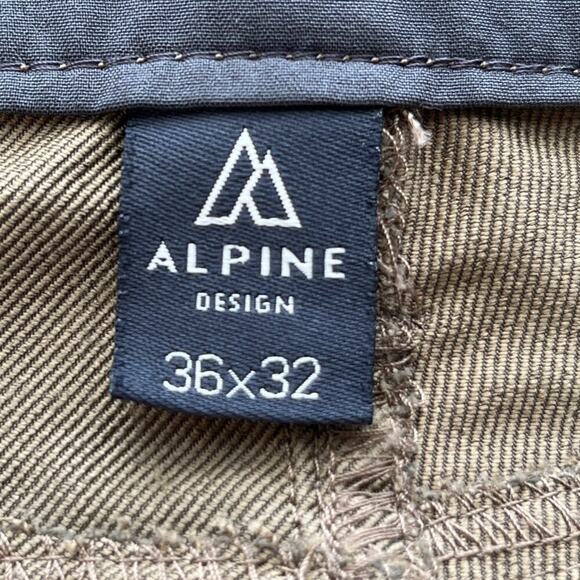 Alpine Design Modern Mens 36X32 Brown Outdoors Pants Pockets Hiking - Picture 3 of 8